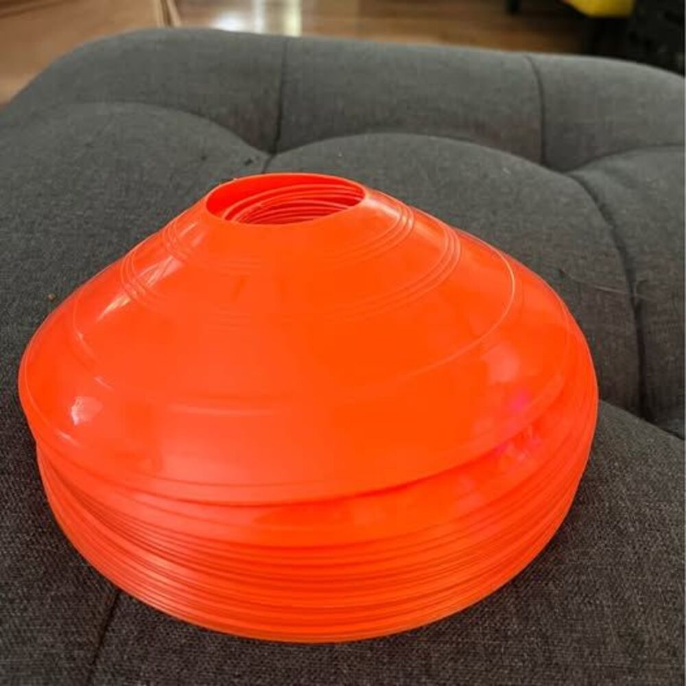 Orange Disc Cones for Sports Training
